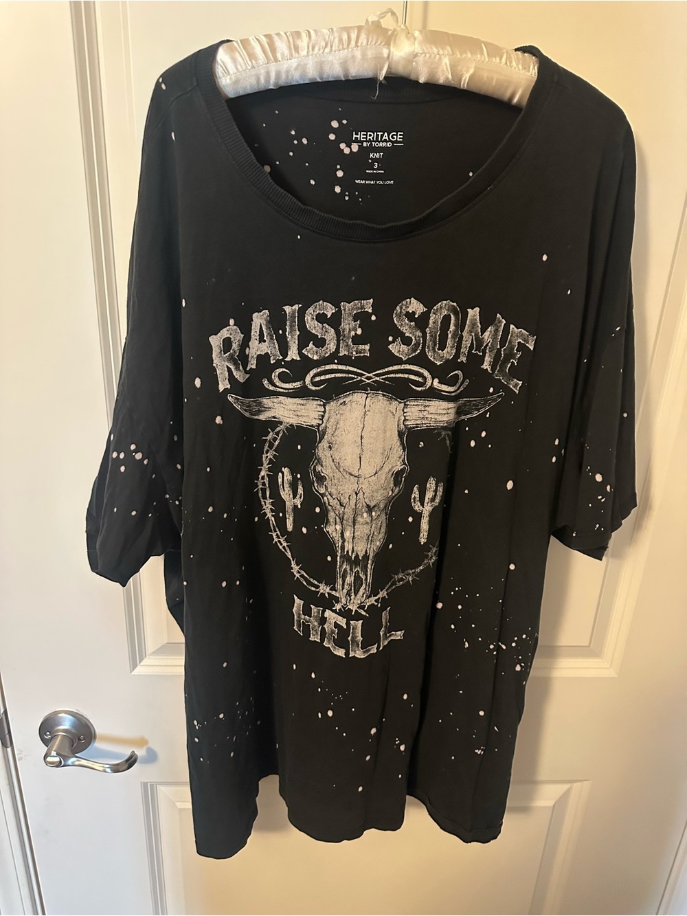 Torrid Raise Some Hell Graphic Tee - Black with White Print